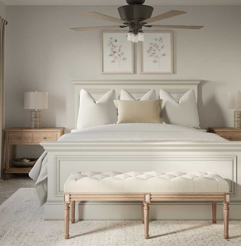 Farmhouse, Rustic Bedroom Design by Havenly Interior Designer Nicole