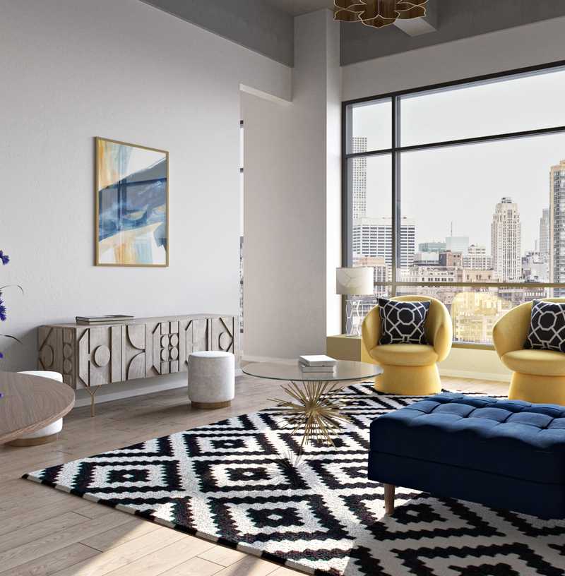 Contemporary, Modern, Glam Living Room Design by Havenly Interior Designer Hanna