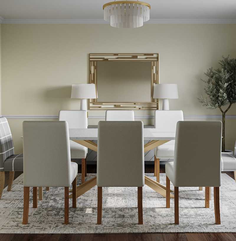 Contemporary, Modern, Eclectic, Glam Dining Room Design by Havenly Interior Designer Mariela
