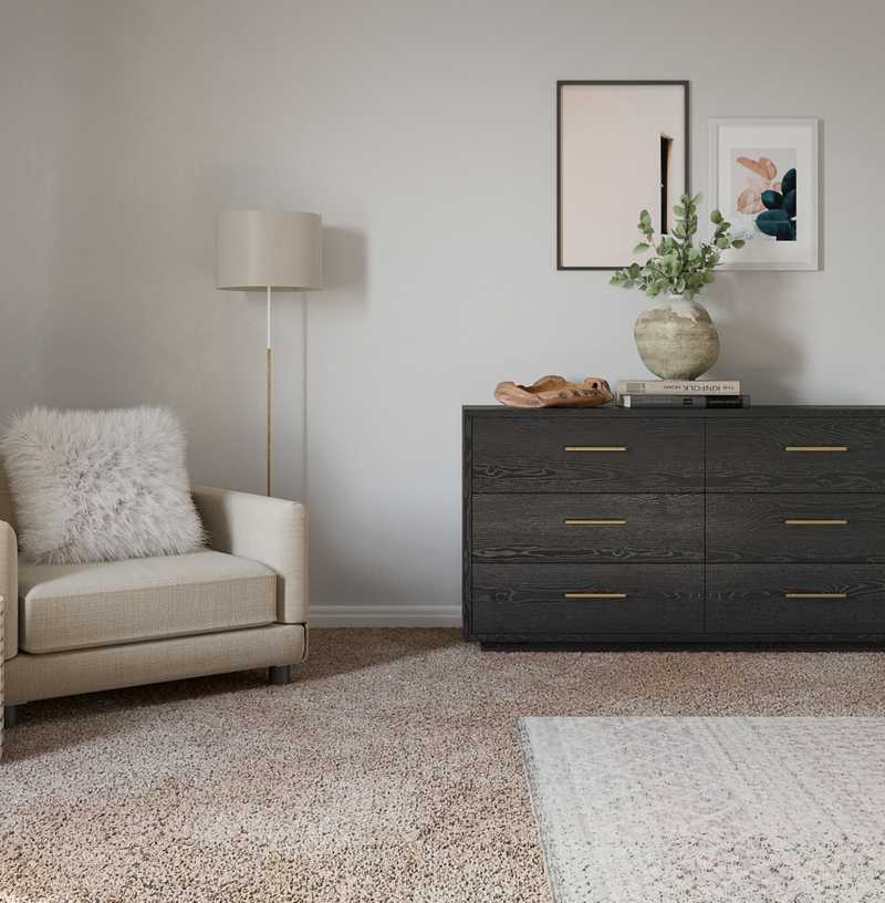 Modern, Midcentury Modern, Preppy Bedroom Design by Havenly Interior Designer Stephanie