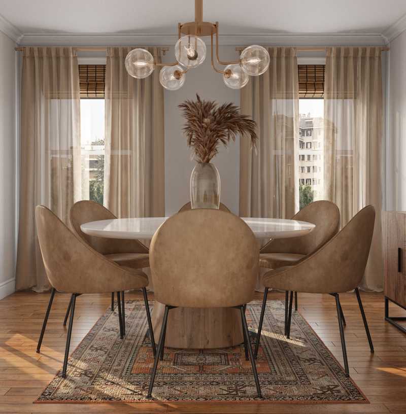 Modern, Midcentury Modern Dining Room Design by Havenly Interior Designer Briana