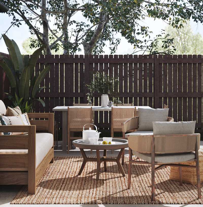 Contemporary, Modern, Bohemian, Coastal Outdoor Space Design by Havenly Interior Designer Athina