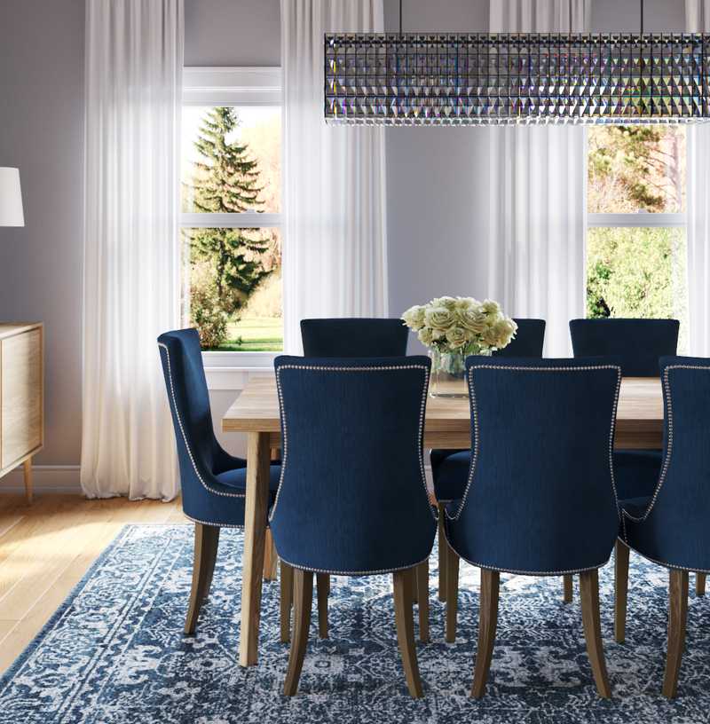 Contemporary, Glam, Traditional, Transitional Dining Room Design by Havenly Interior Designer Gloria