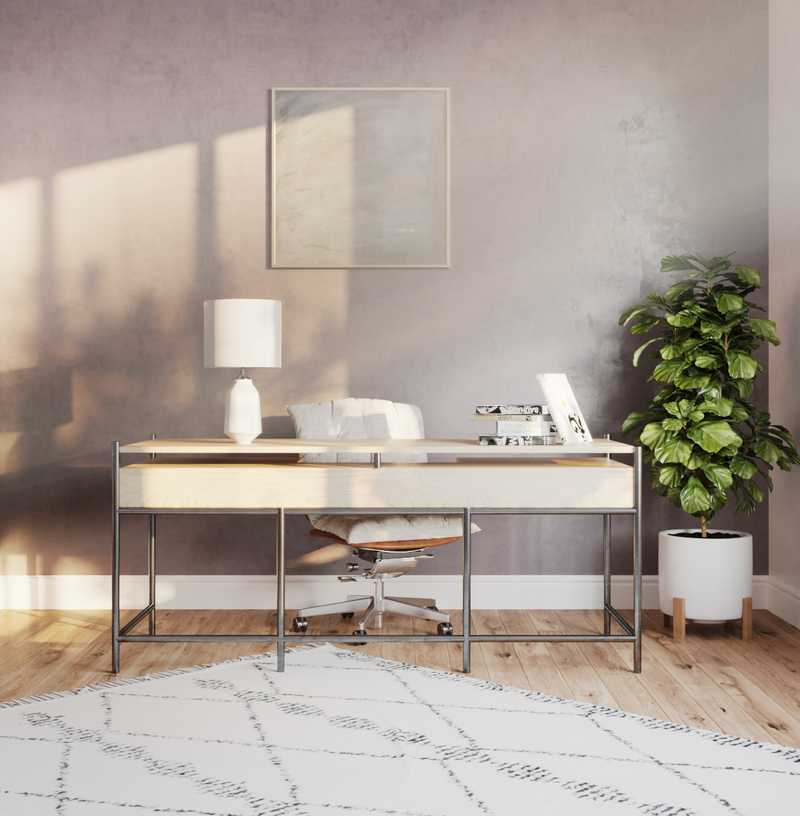 Midcentury Modern, Scandinavian Office Design by Havenly Interior Designer Jenna