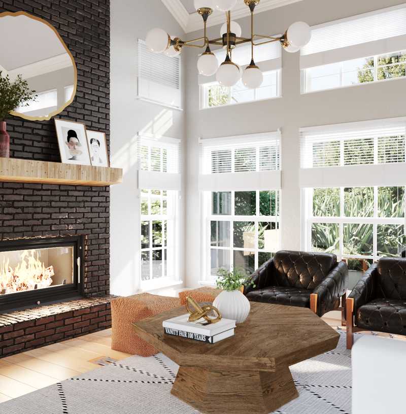 Modern, Eclectic, Bohemian, Glam Living Room Design by Havenly Interior Designer Maria