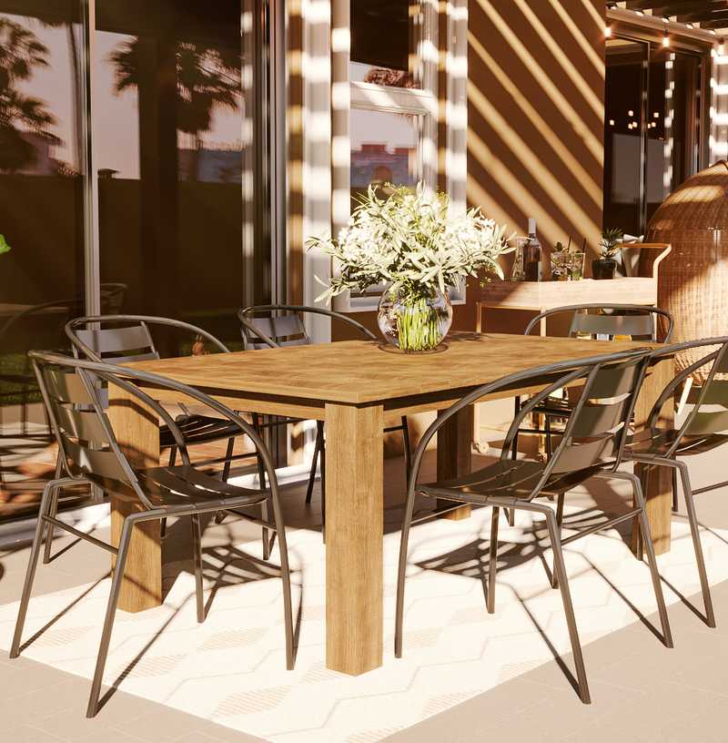 Midcentury Modern, Scandinavian Outdoor Space Design by Havenly Interior Designer Maria
