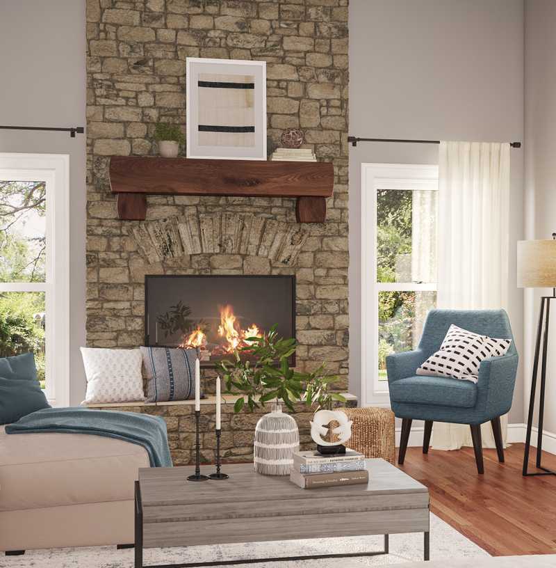 Farmhouse, Rustic Living Room Design by Havenly Interior Designer Haley