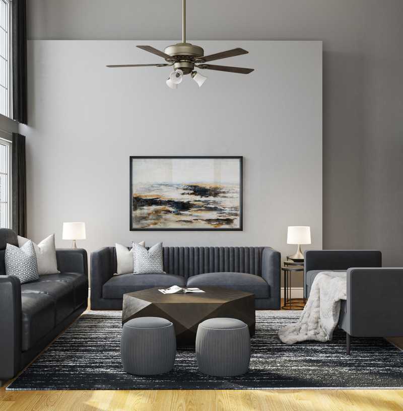 Modern, Midcentury Modern Living Room Design by Havenly Interior Designer Paulina