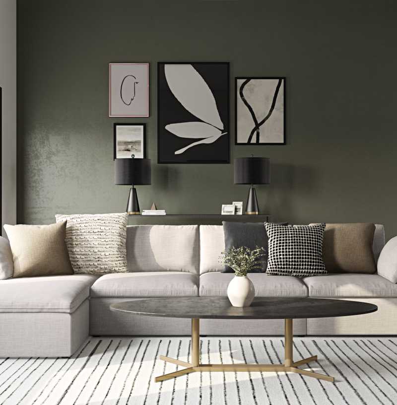 Modern, Minimal Living Room Design by Havenly Interior Designer Sydney