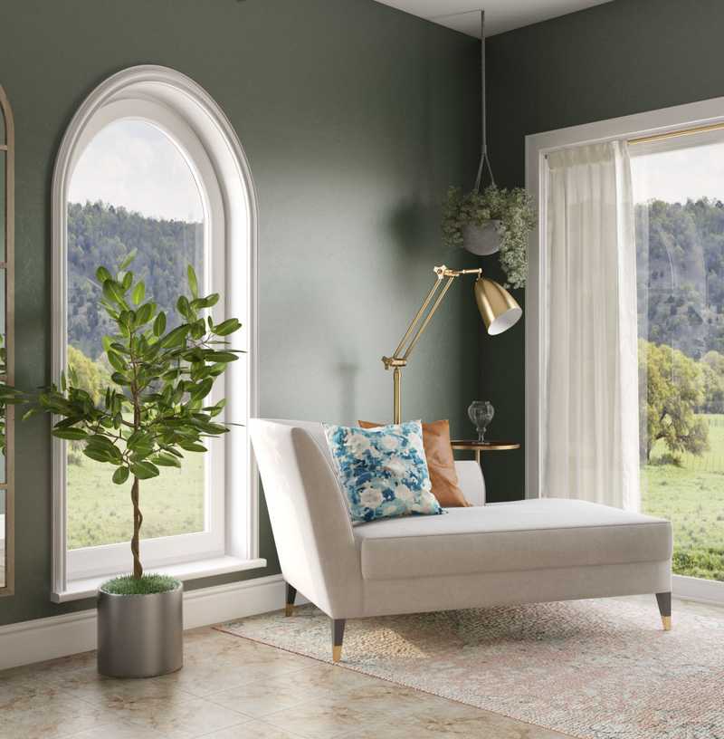 Glam, Transitional, Library, Preppy Dining Room Design by Havenly Interior Designer Kerry