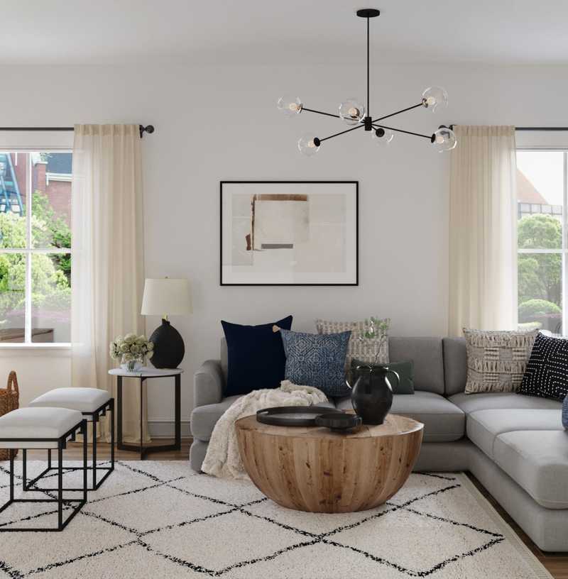 Modern, Transitional Living Room Design by Havenly Interior Designer Liliana