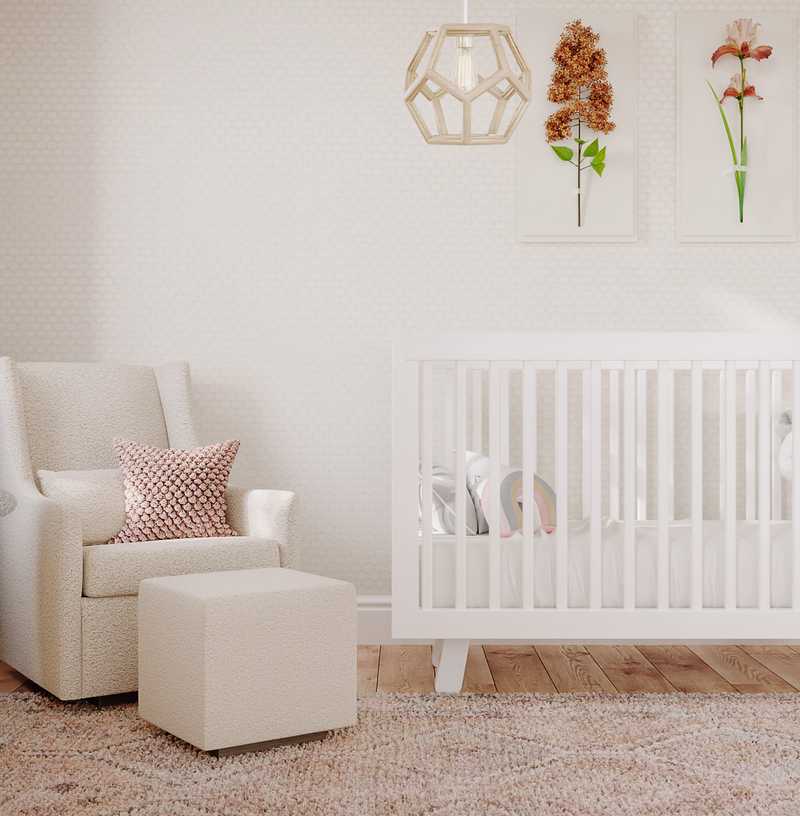 Bohemian, Scandinavian Nursery Design by Havenly Interior Designer Laura