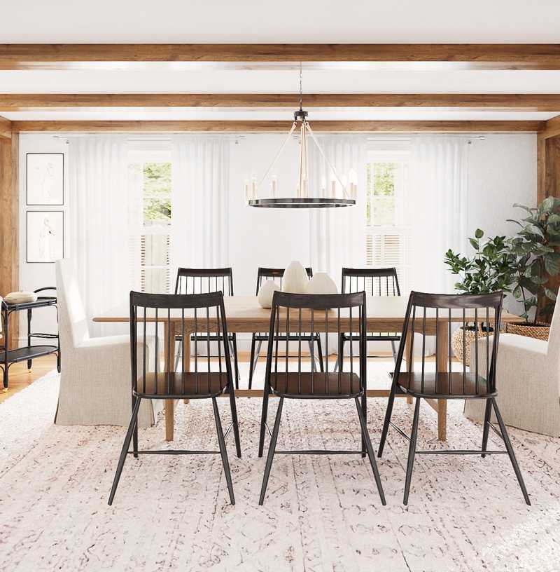 Contemporary, Farmhouse, Transitional Dining Room Design by Havenly Interior Designer Ghianella