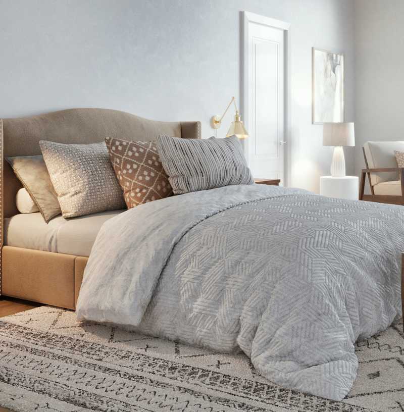Bohemian, Farmhouse, Transitional Bedroom Design by Havenly Interior Designer Elizabeth