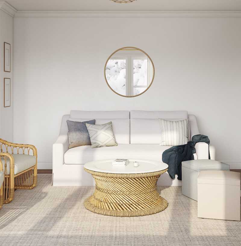 Classic, Coastal, Transitional Living Room Design by Havenly Interior Designer Ellis