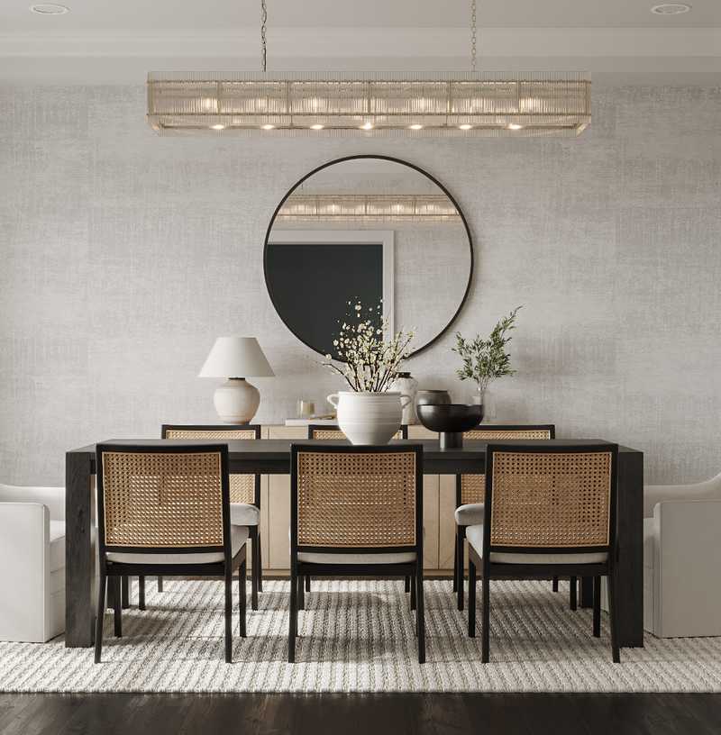 Modern, Transitional, Minimal Dining Room Design by Havenly Interior Designer Alexandra