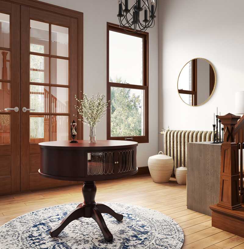 Classic, Farmhouse, Transitional Entryway Design by Havenly Interior Designer Sarah