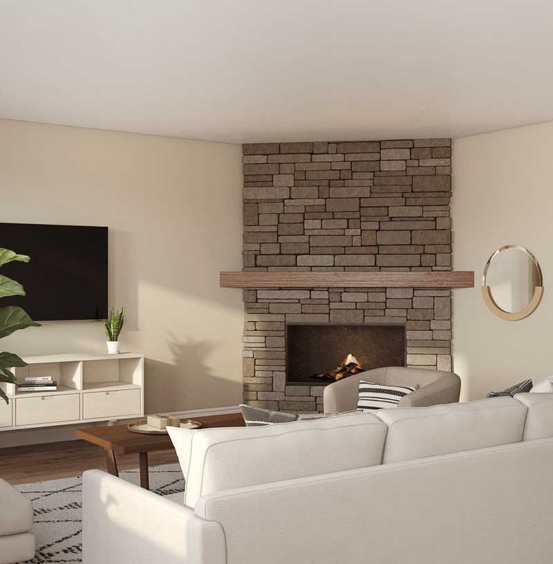 Transitional, Midcentury Modern, Scandinavian Living Room Design by Havenly Interior Designer Francesca