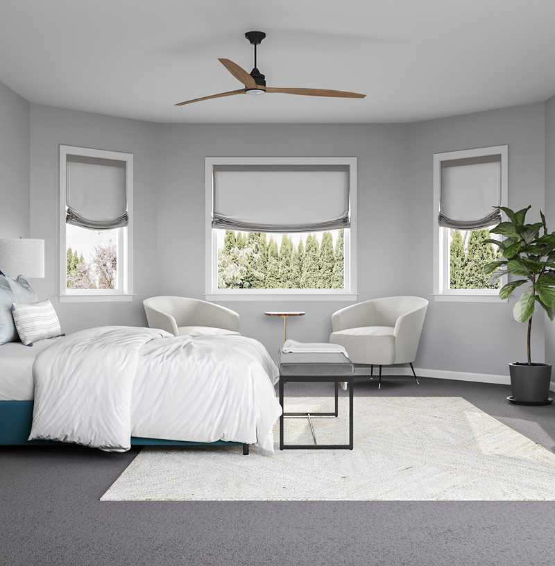 Midcentury Modern, Scandinavian Bedroom Design by Havenly Interior Designer Maria