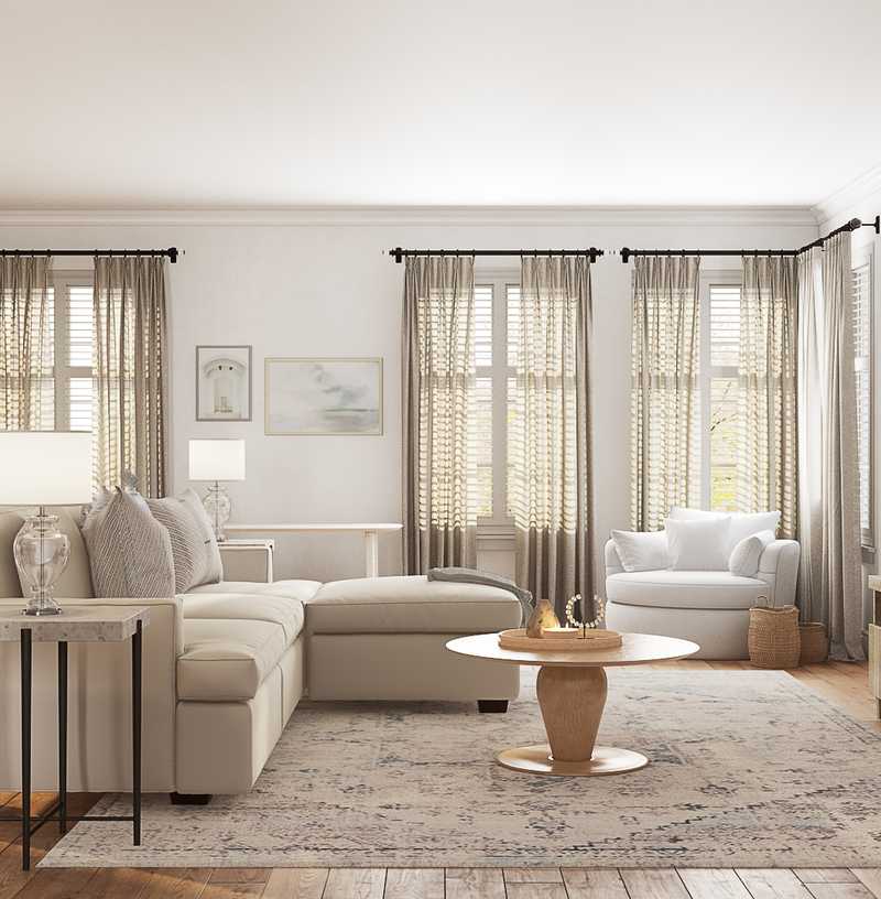 Classic, Coastal Living Room Design by Havenly Interior Designer Kristina