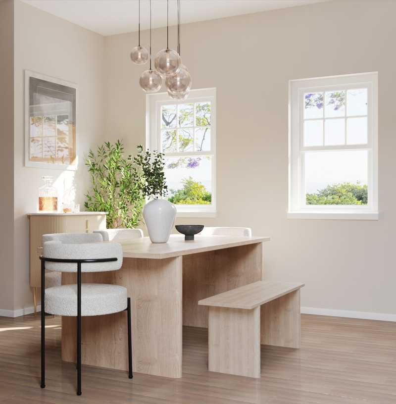 Contemporary, Farmhouse, Midcentury Modern, Scandinavian Dining Room Design by Havenly Interior Designer Romina