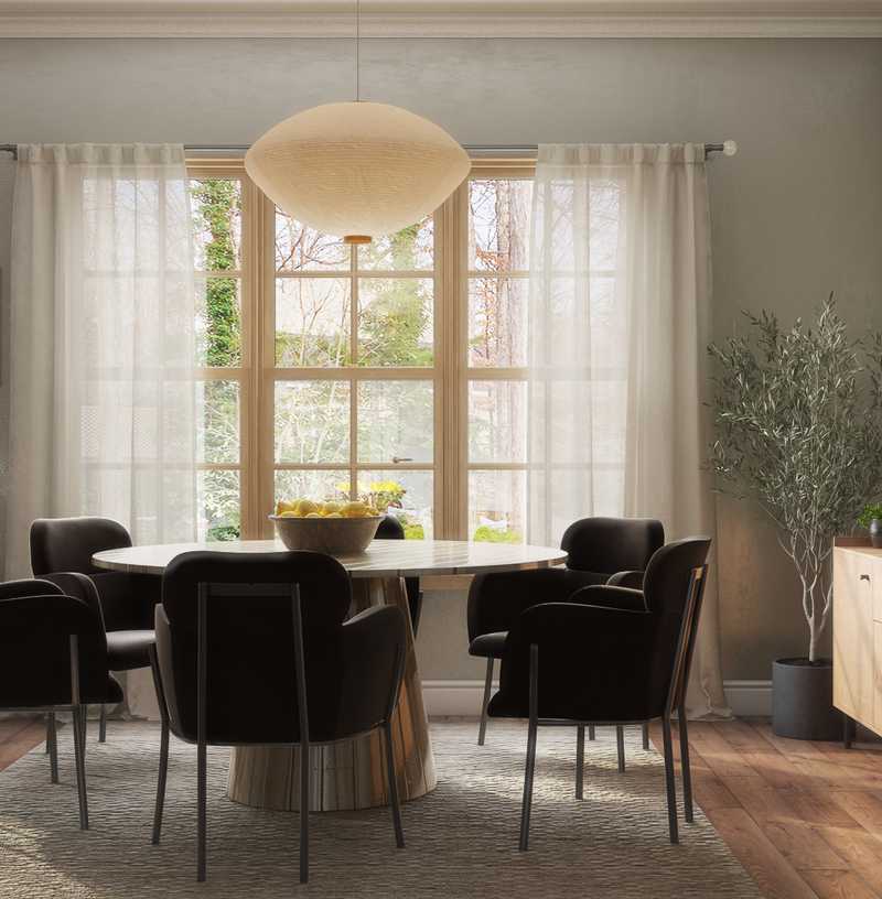 Contemporary, Modern, Classic Contemporary Dining Room Design by Havenly Interior Designer Adan