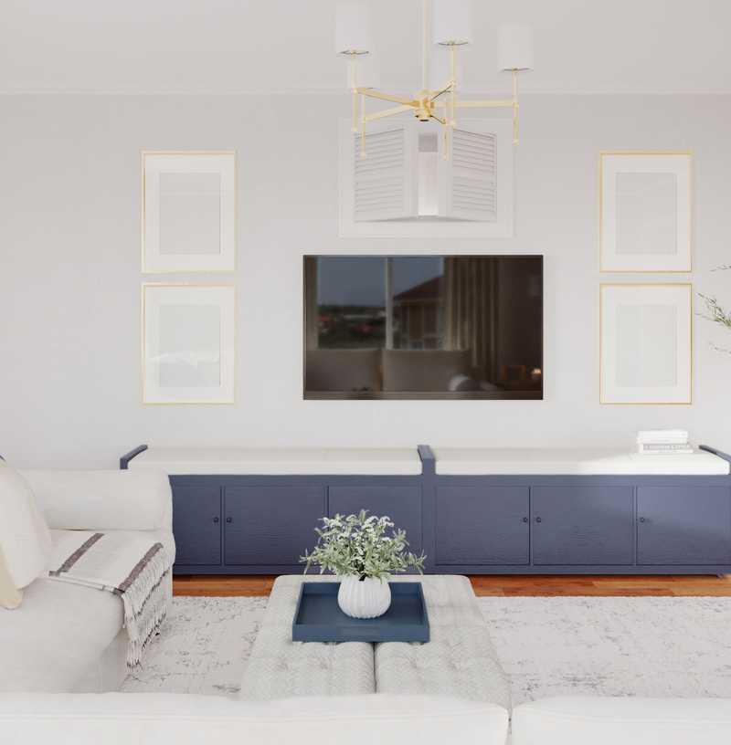 Classic, Farmhouse, Transitional Living Room Design by Havenly Interior Designer Anny
