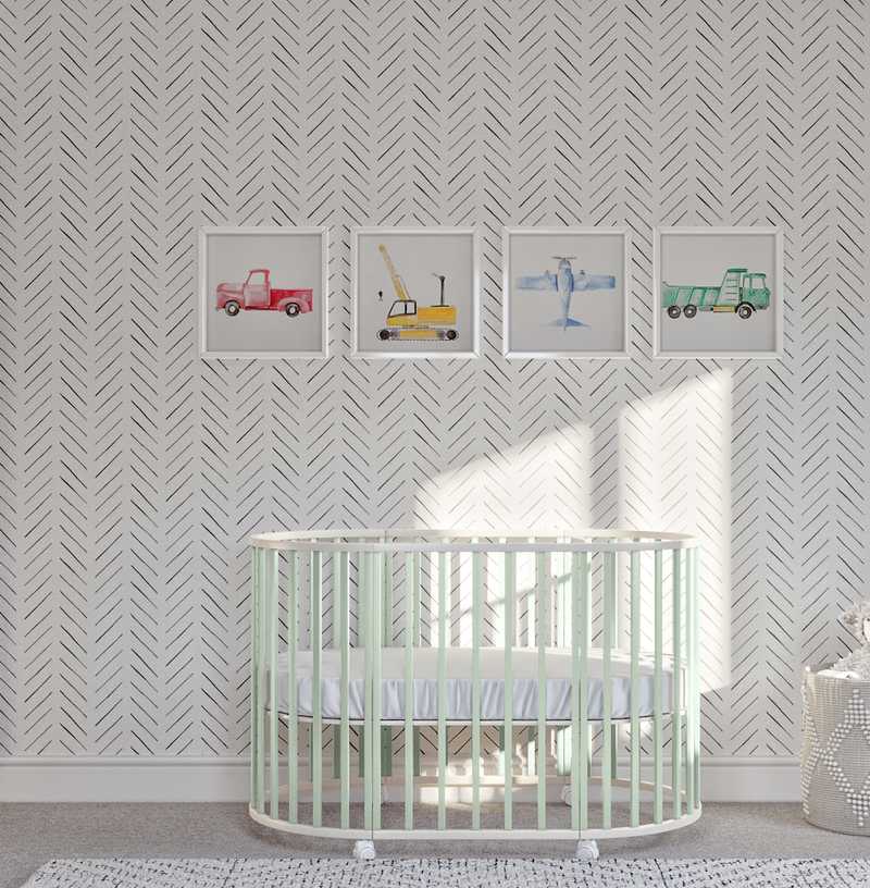 Classic, Bohemian, Midcentury Modern Nursery Design by Havenly Interior Designer Sarah