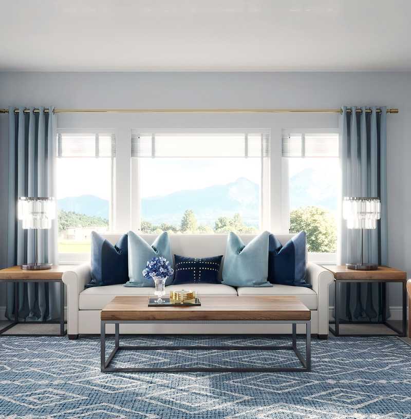 Contemporary, Modern, Glam, Traditional Living Room Design by Havenly Interior Designer Ilona