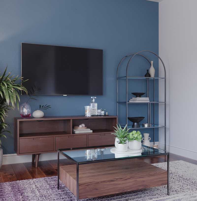 Contemporary, Modern, Eclectic, Preppy Living Room Design by Havenly Interior Designer Stephanie