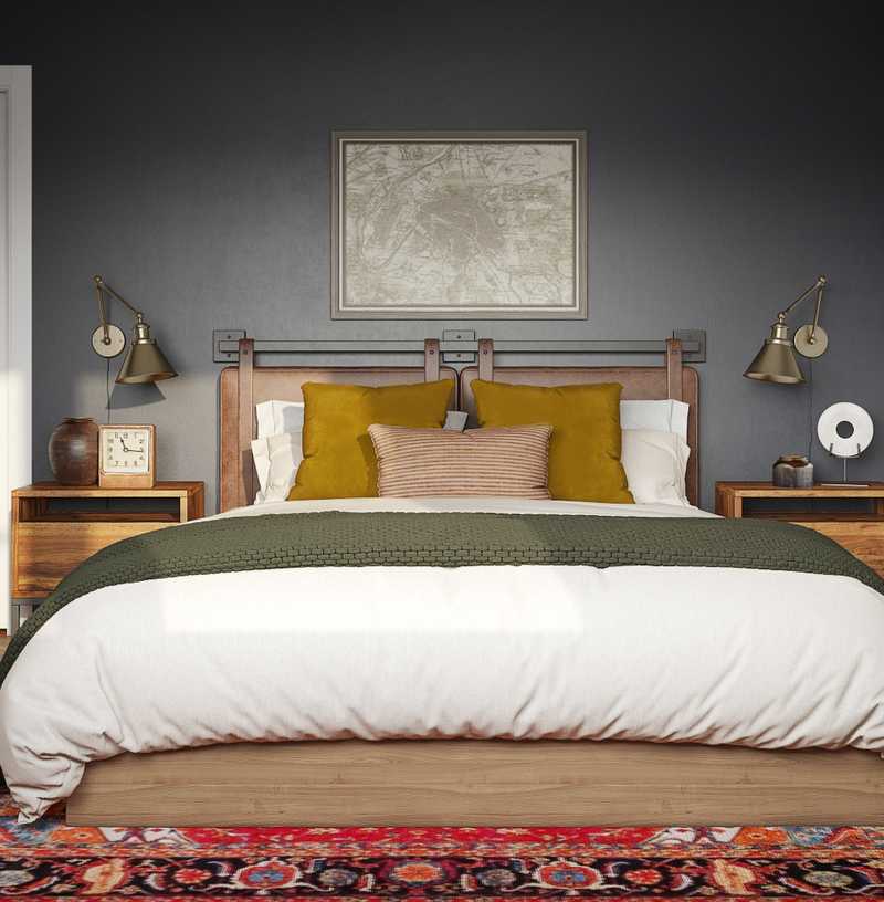 Modern, Bohemian, Industrial, Rustic, Global, Midcentury Modern, Scandinavian Bedroom Design by Havenly Interior Designer Brit
