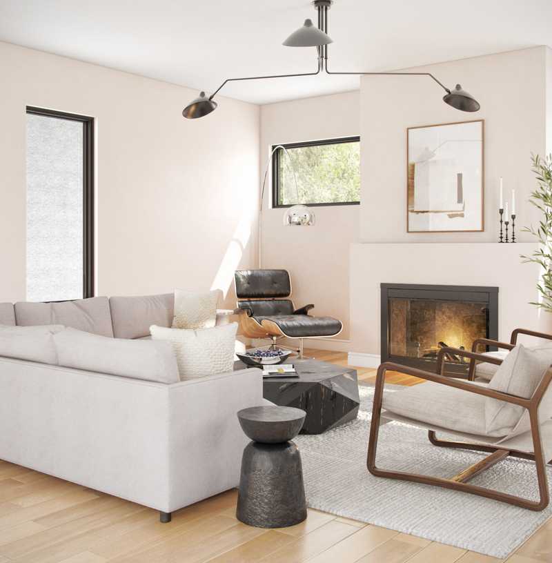 Midcentury Modern, Minimal, Scandinavian Living Room Design by Havenly Interior Designer Karie