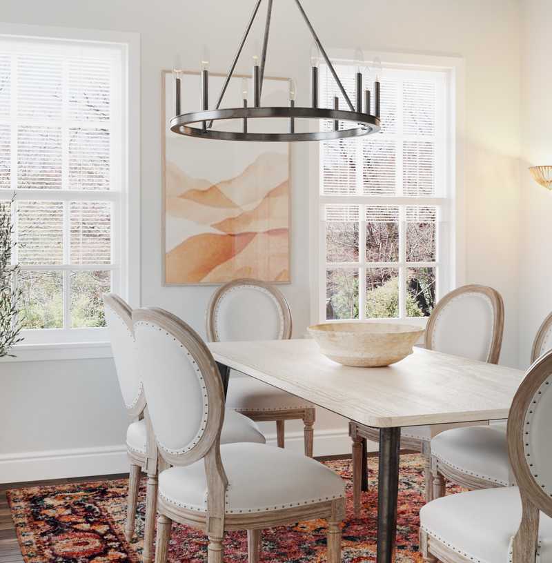 Eclectic, Bohemian, Farmhouse, Rustic Dining Room Design by Havenly Interior Designer Kennedy