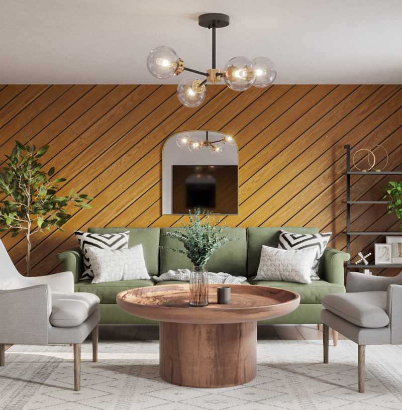 Midcentury Modern Living Room Design by Havenly Interior Designer Kylie