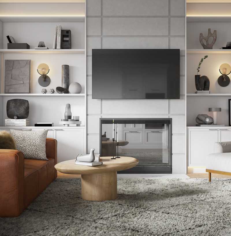 Contemporary, Modern Living Room Design by Havenly Interior Designer Elle