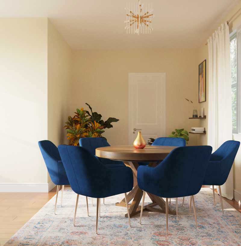 Eclectic, Bohemian, Midcentury Modern Dining Room Design by Havenly Interior Designer Danahe