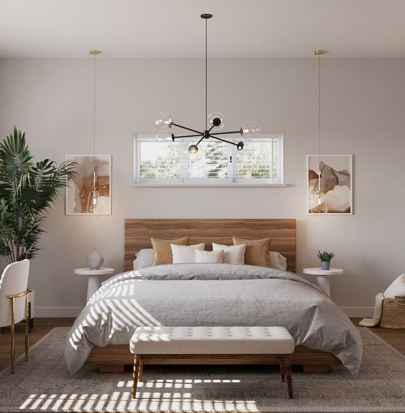 Modern, Bohemian, Midcentury Modern Bedroom Design by Havenly Interior Designer Summer