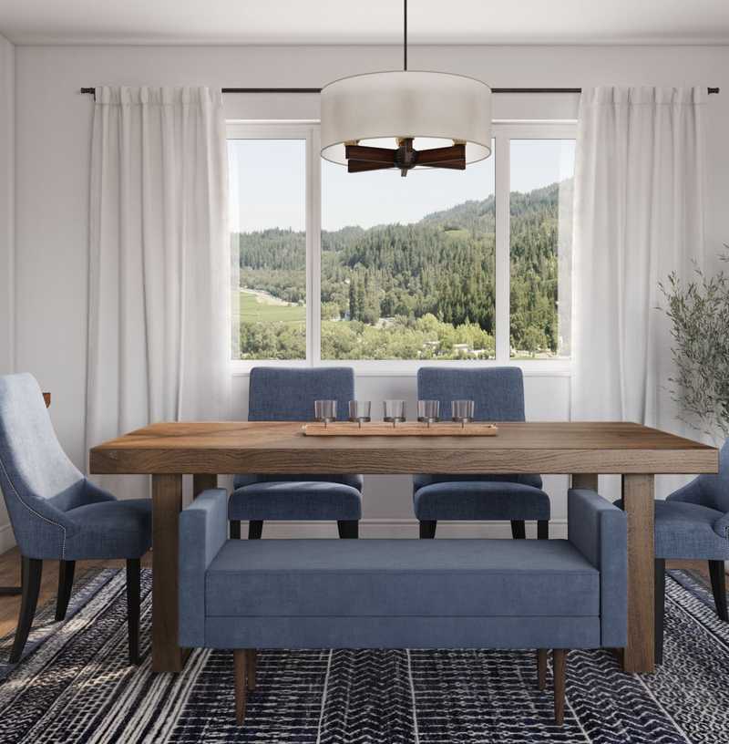 Modern, Transitional, Midcentury Modern Dining Room Design by Havenly Interior Designer Meghan