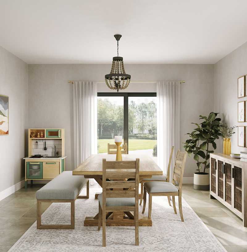 Bohemian, Midcentury Modern, Scandinavian Dining Room Design by Havenly Interior Designer Juliana