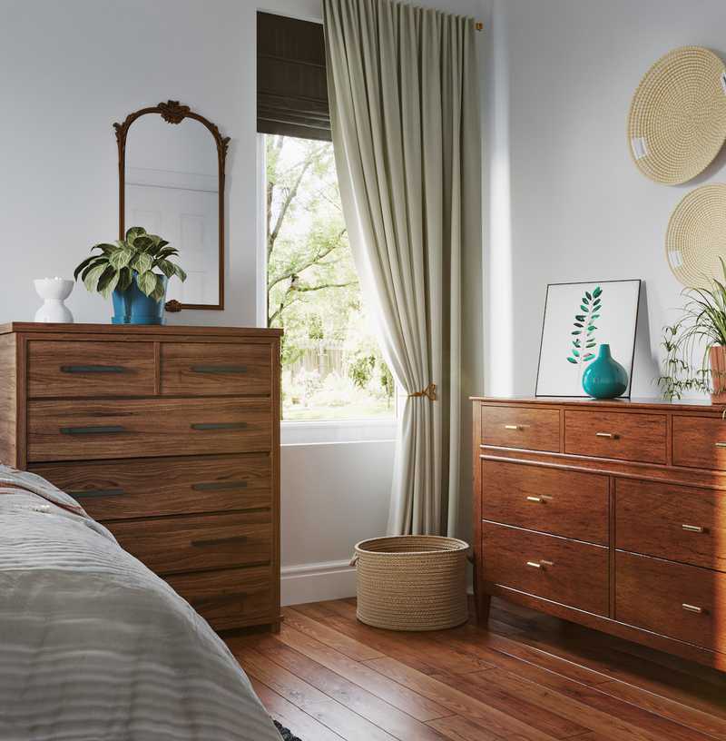 Bohemian, Midcentury Modern Bedroom Design by Havenly Interior Designer Priscila
