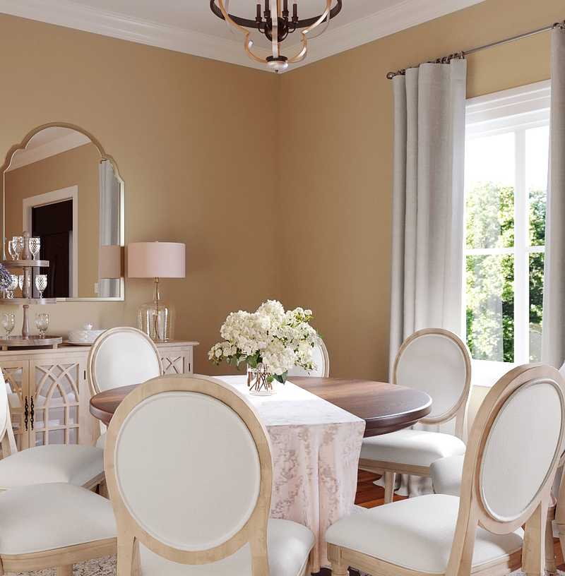 Classic, Traditional Dining Room Design by Havenly Interior Designer Amelia