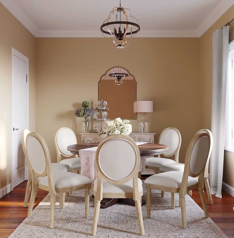 Classic, Traditional Dining Room Design by Havenly Interior Designer Amelia