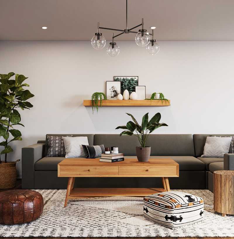 Midcentury Modern Living Room Design by Havenly Interior Designer Amber