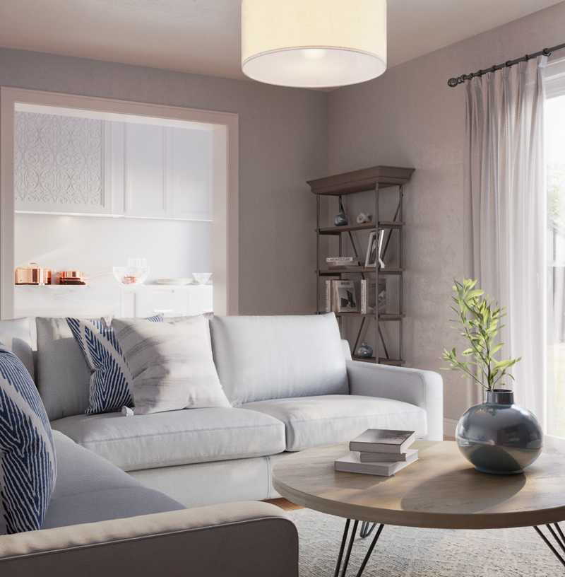 Classic, Bohemian, Coastal, Traditional, Transitional Living Room Design by Havenly Interior Designer Ellis
