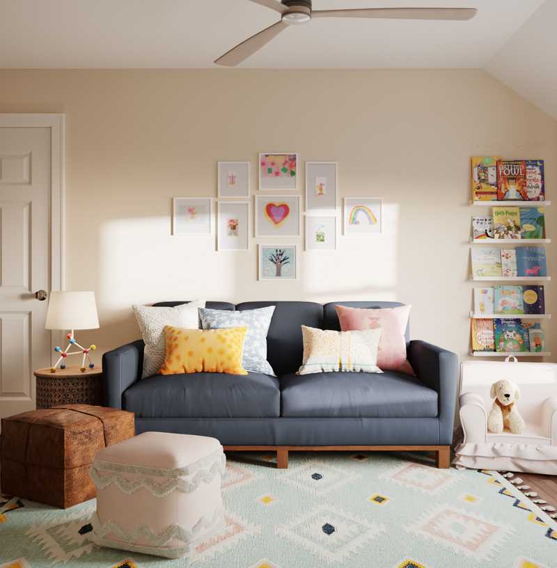 Eclectic, Bohemian, Global Playroom Design by Havenly Interior Designer Kelly