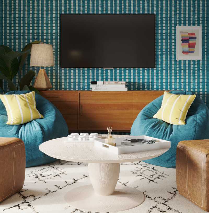 Contemporary, Classic, Midcentury Modern, Scandinavian Playroom Design by Havenly Interior Designer Amanda