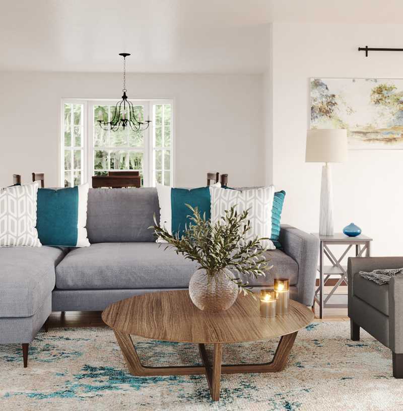 Modern, Transitional Living Room Design by Havenly Interior Designer Kimberly