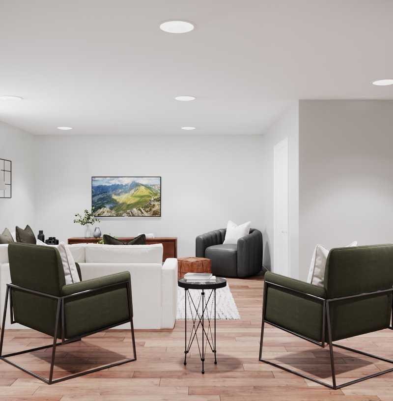 Modern, Industrial, Traditional, Farmhouse, Rustic, Transitional Living Room Design by Havenly Interior Designer Anais