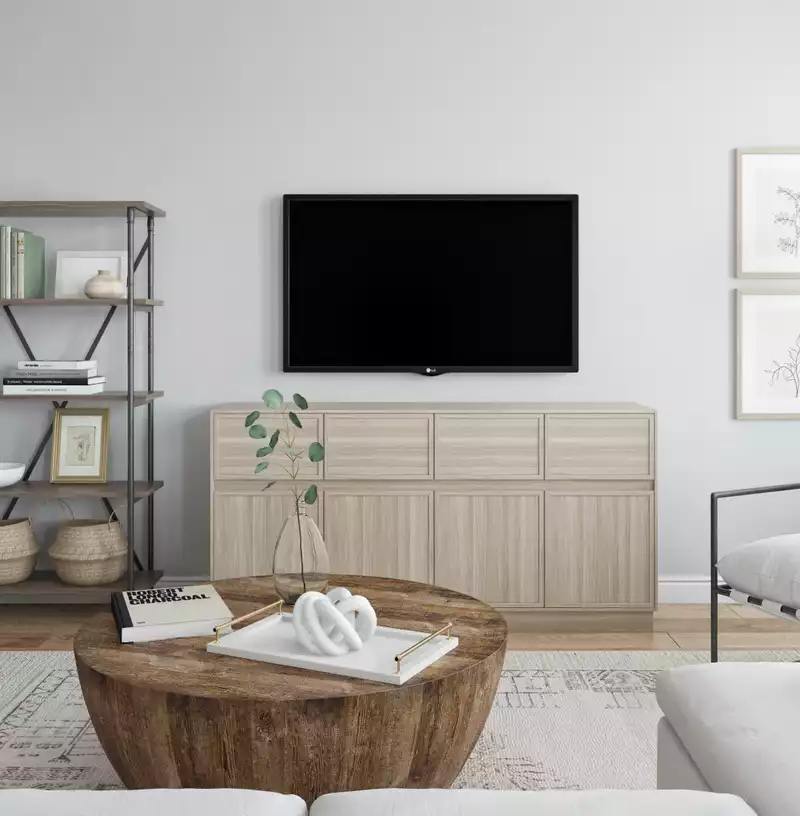 Modern, Bohemian, Farmhouse, Preppy Living Room Design by Havenly Interior Designer Amanda