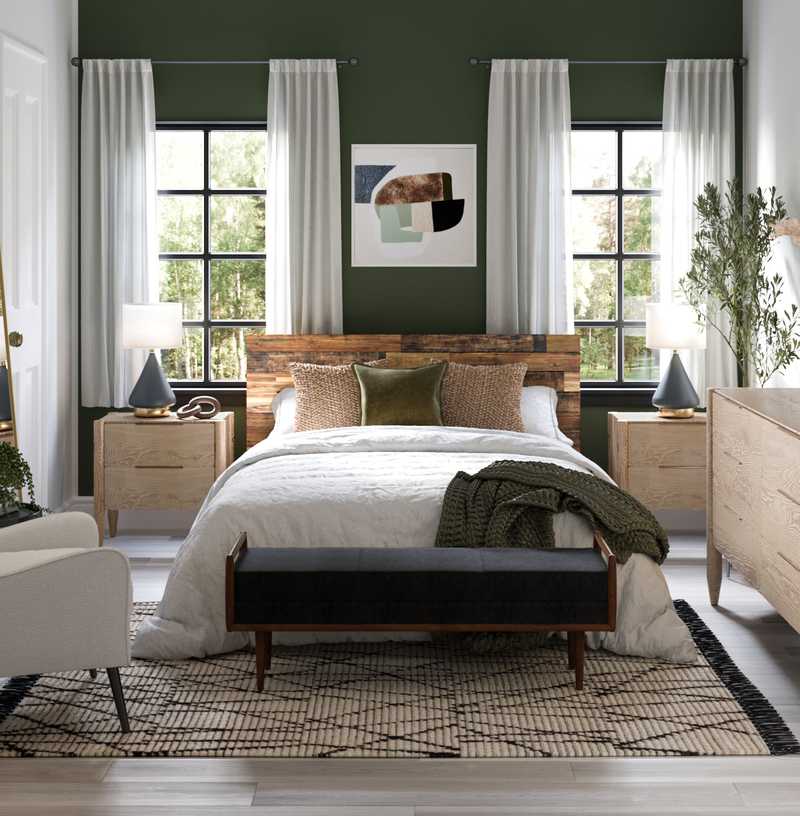 Modern, Bohemian, Midcentury Modern Bedroom Design by Havenly Interior Designer Sara
